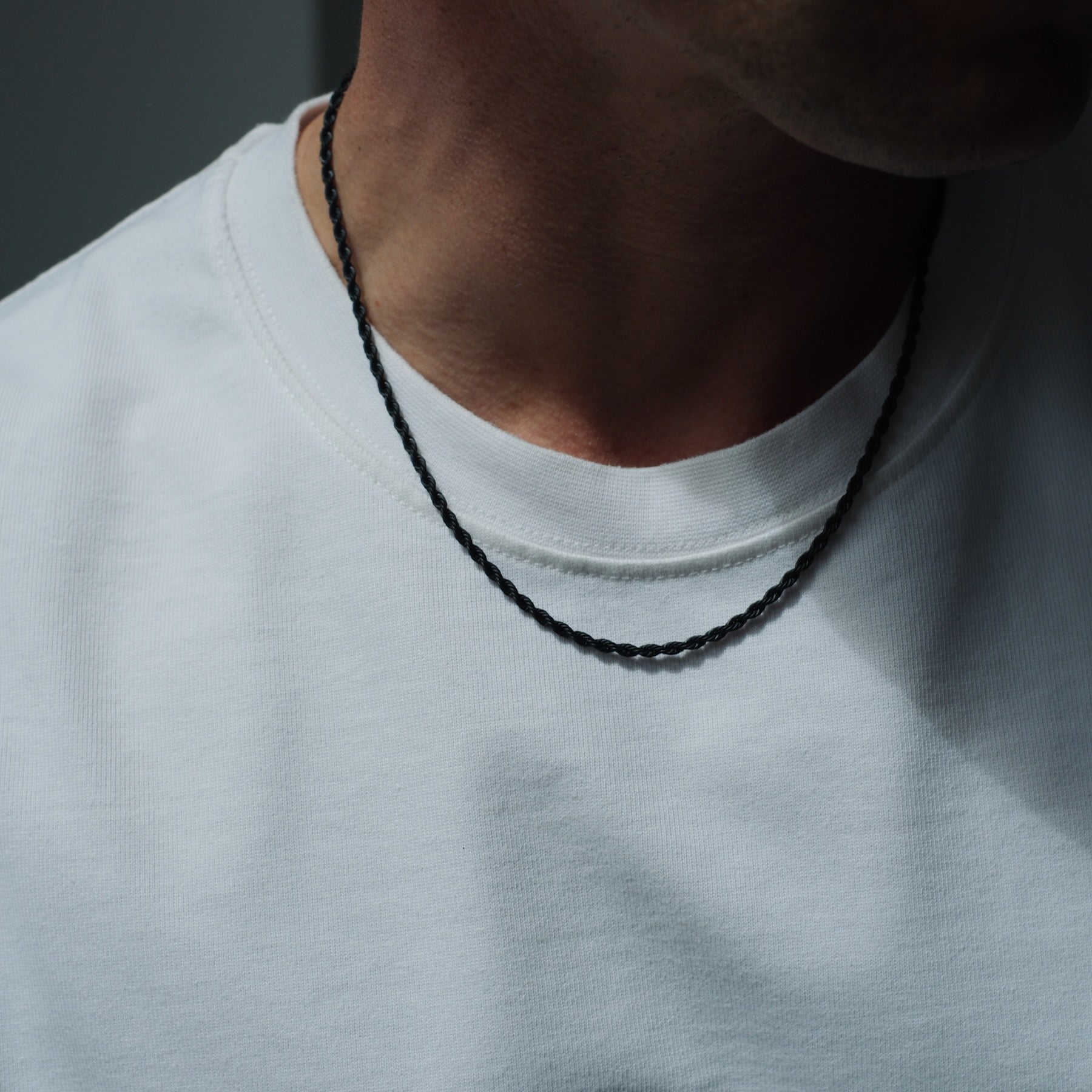 K12 - BLACK ROPE CHAIN - 3MM