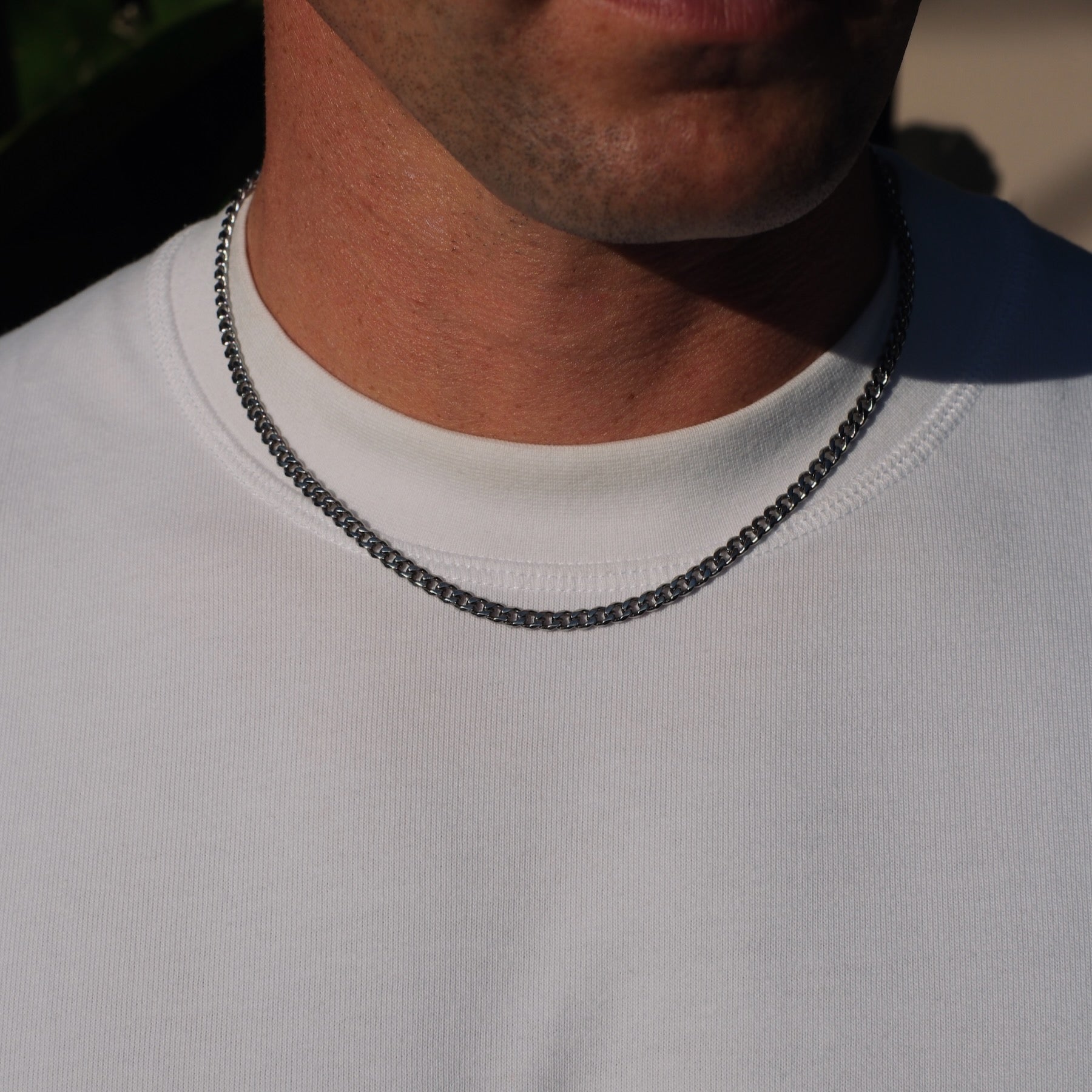 K12 - SILVER CUBAN CHAIN - 4MM