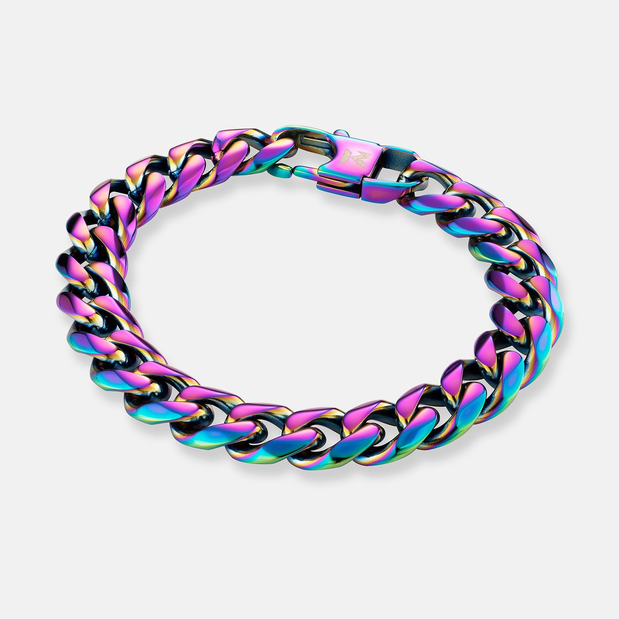 K12 - IRIDESCENT CUBAN BRACELET - 10.5MM