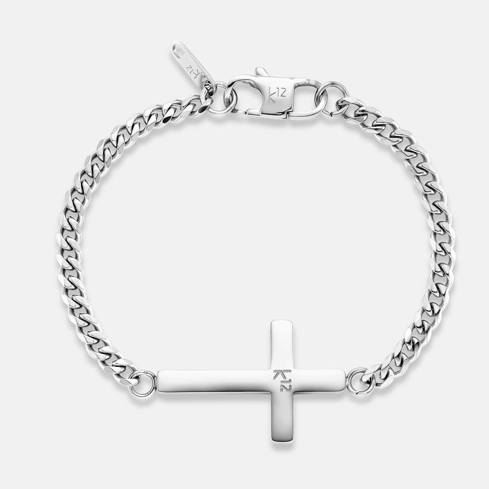 K12 - SILVER STEEL VAITH CUBAN BRACELET