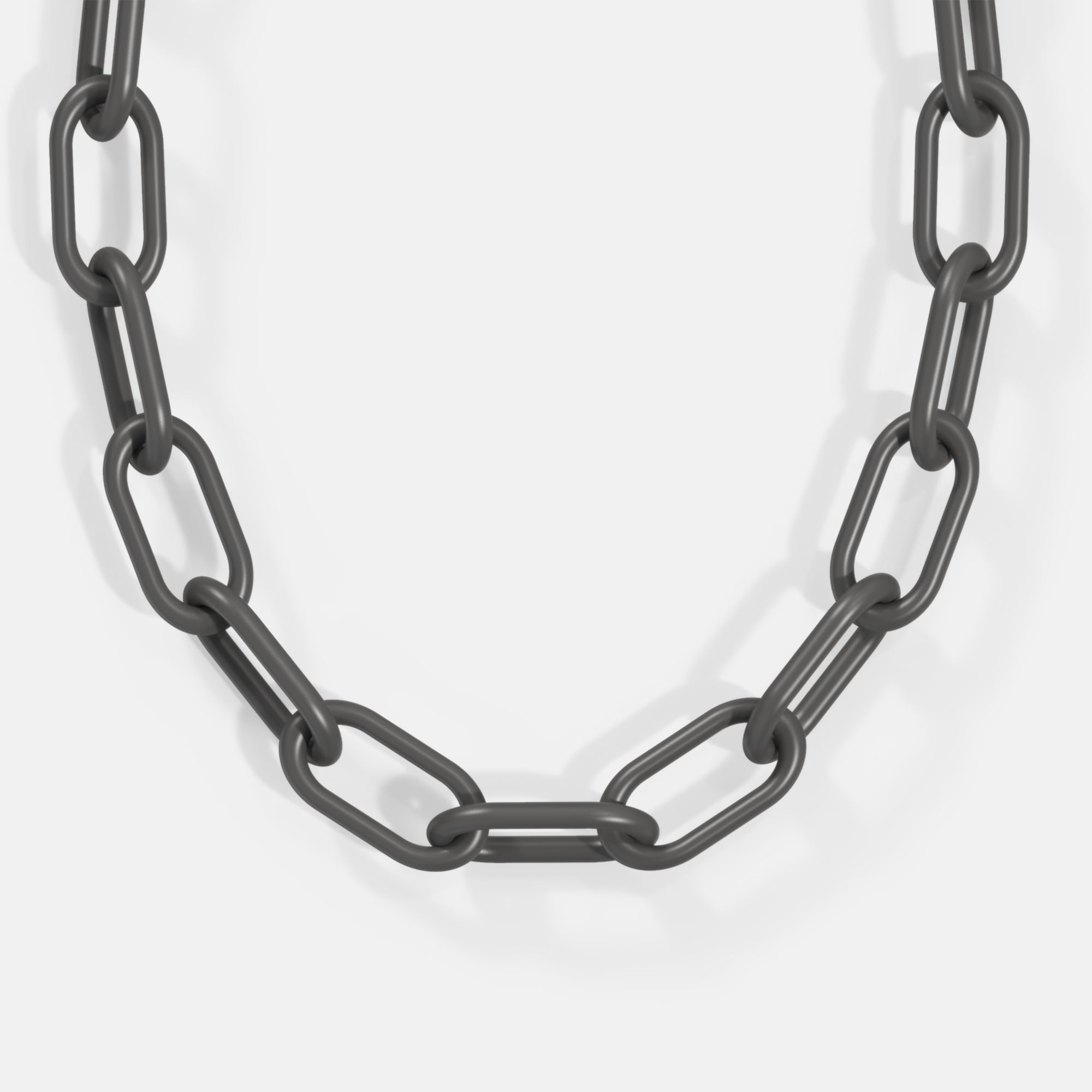 K12 - BLACK OVAL LINK CHAIN - 14MM