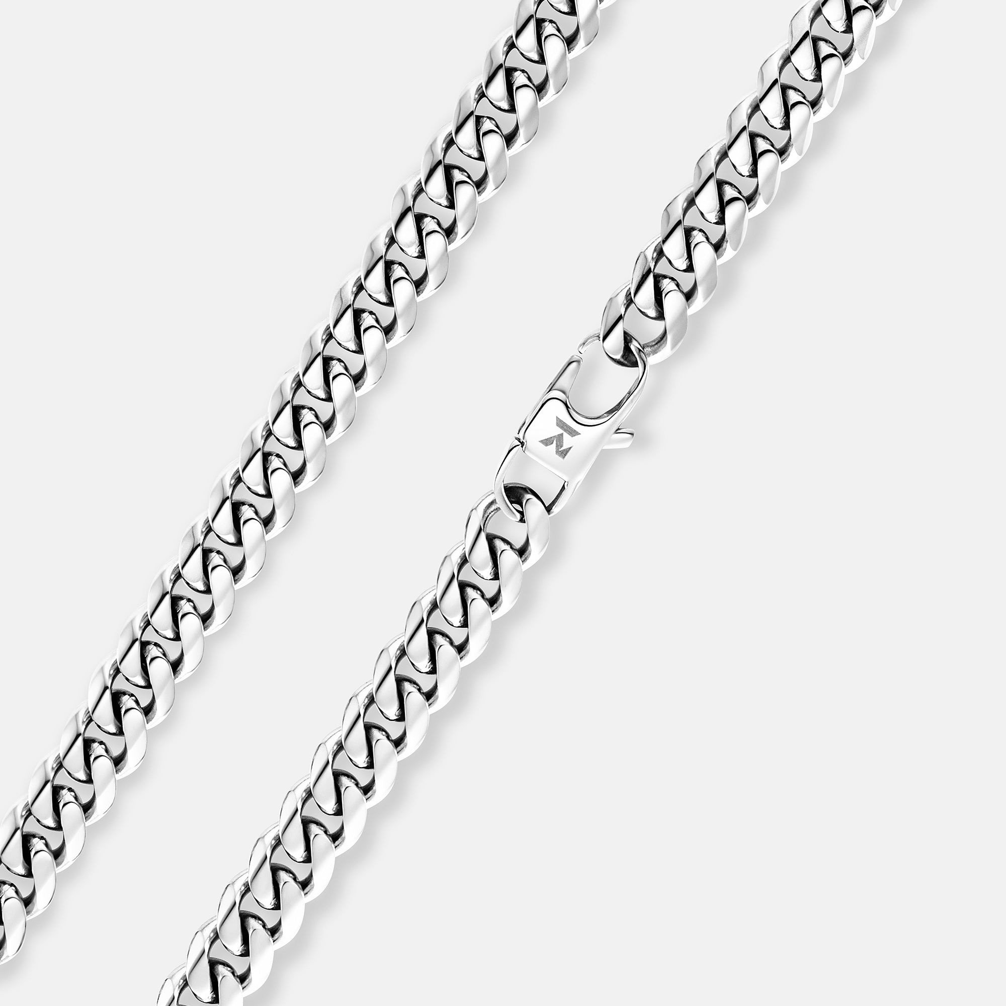 K12 - SILVER CUBAN CHAIN - 8MM