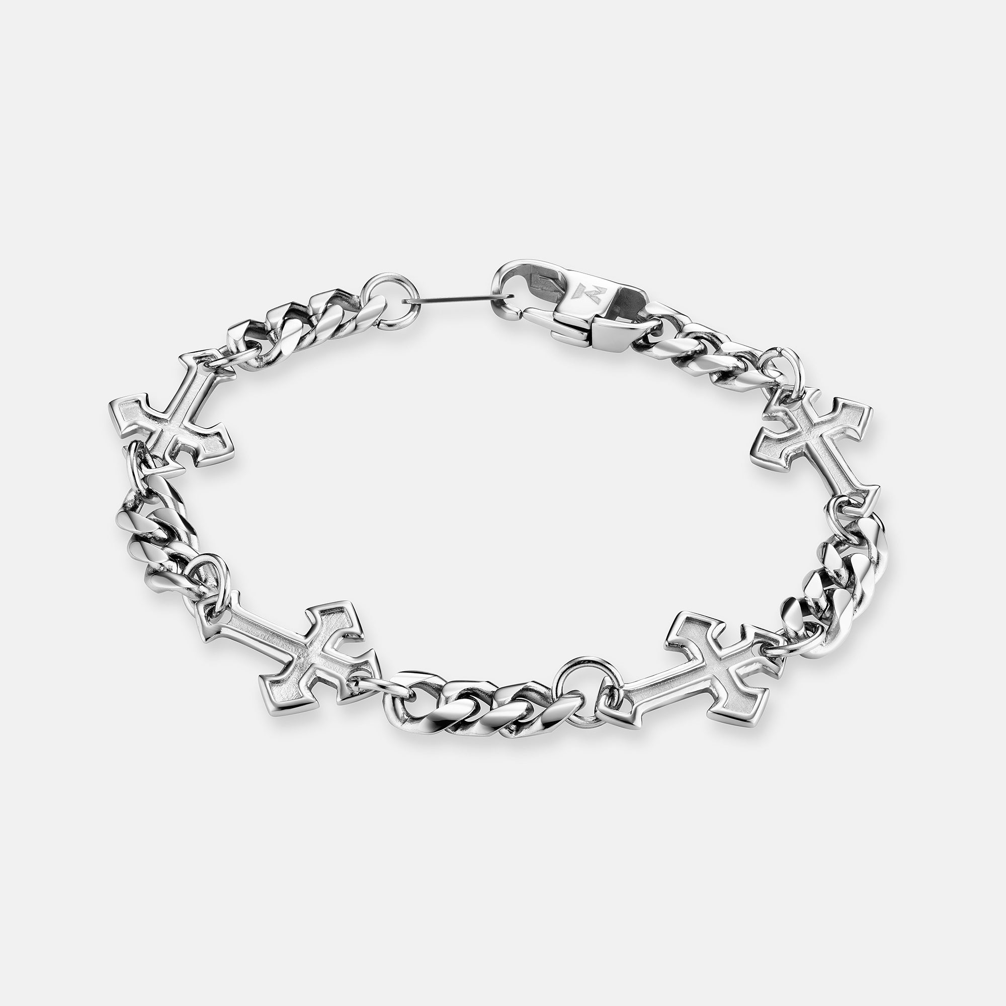 K12 - SILVER GOTHIC CROSS BRACELET