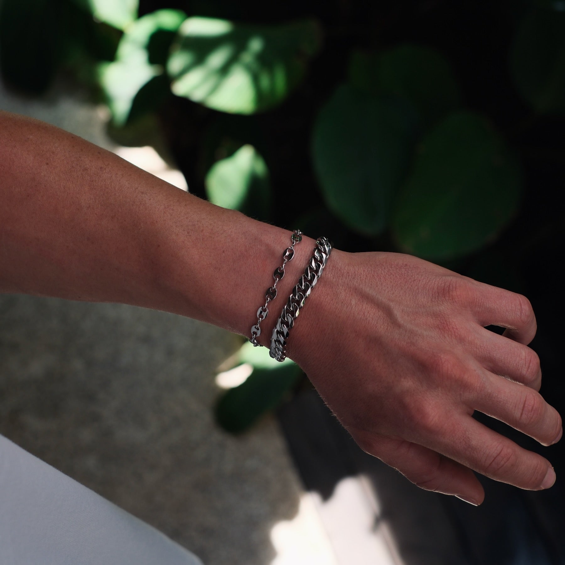 K12 - SILVER COFFEE BEAN BRACELET