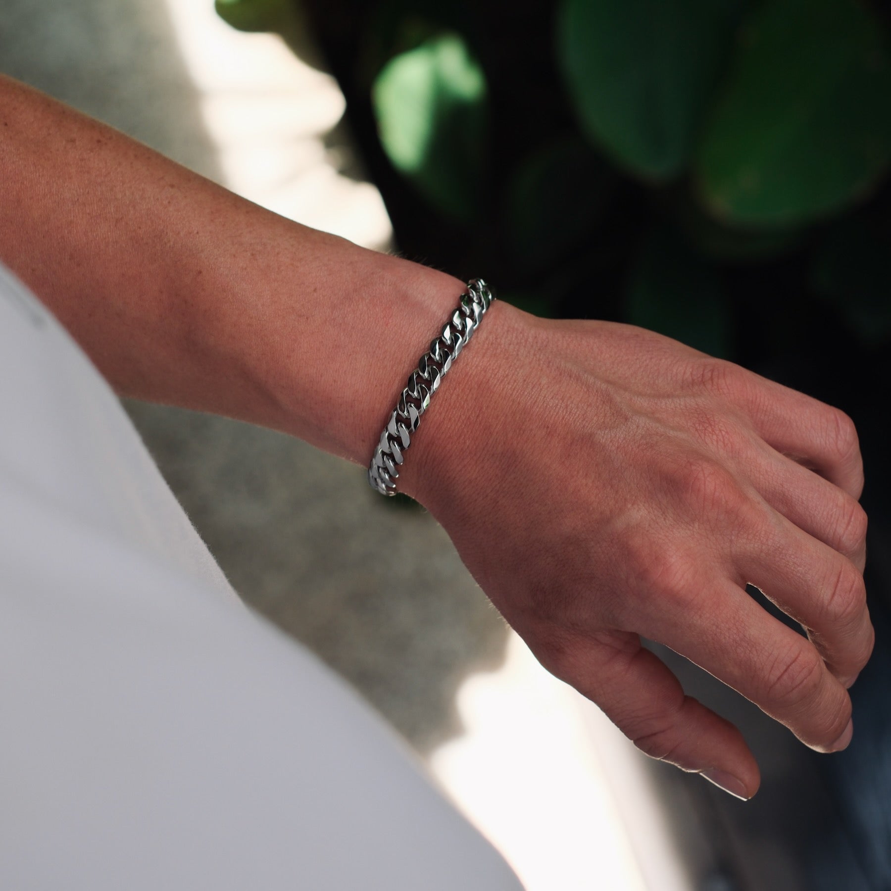 K12 - SILVER CUBAN BRACELET - 8MM