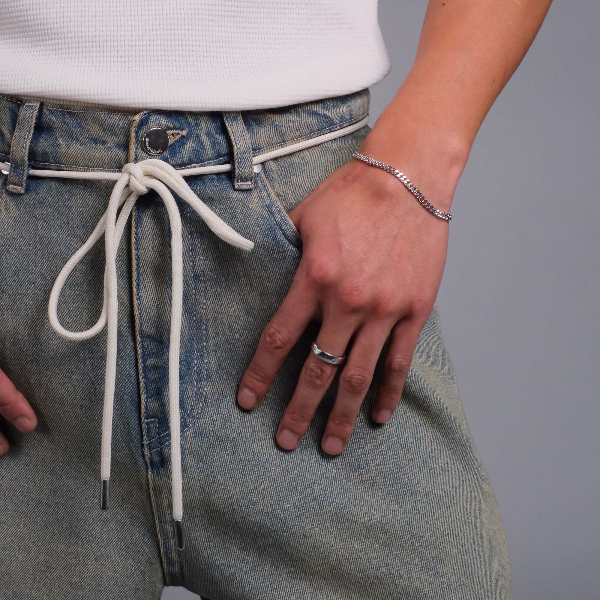 K12 - 925 SILVER ADJUSTABLE RING - 5MM