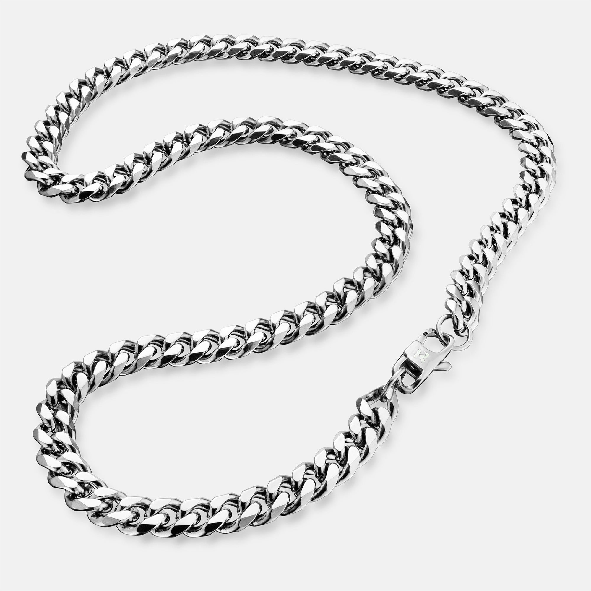 K12 - SILVER CUBAN CHAIN - 8MM