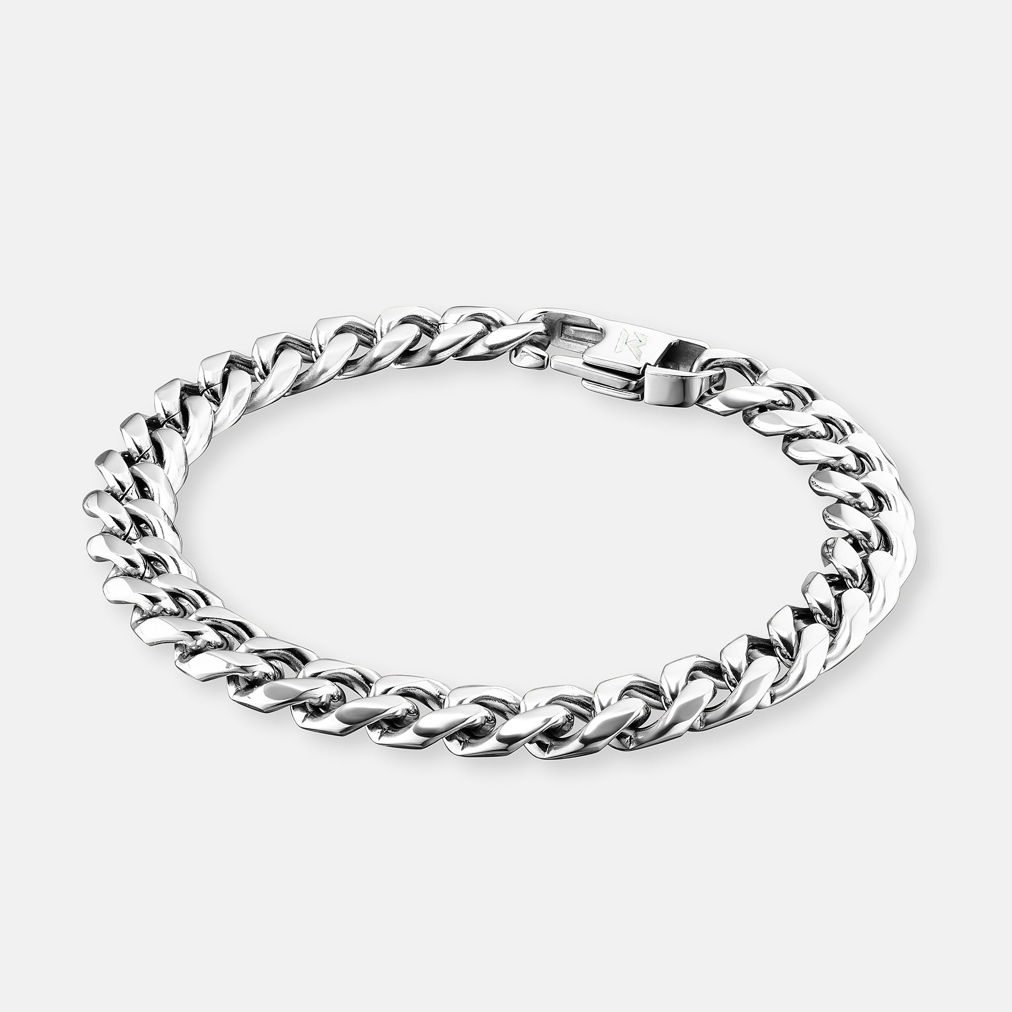 K12 - SILVER CUBAN BRACELET - 8MM