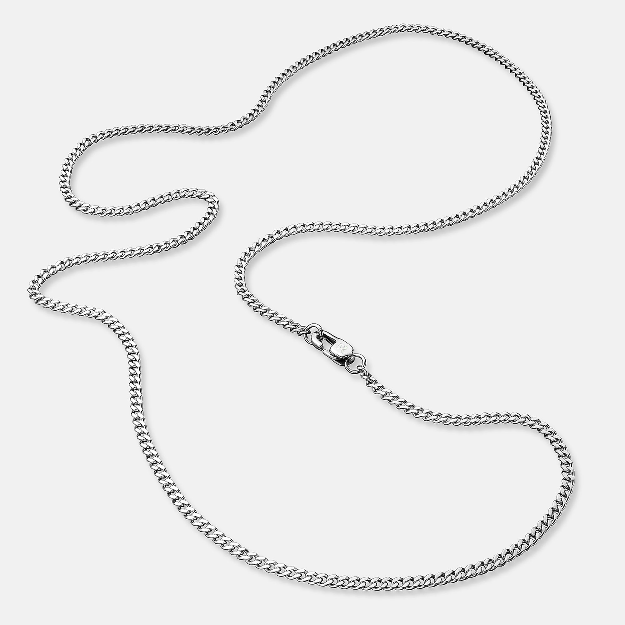 K12 - SILVER CUBAN CHAIN - 2MM