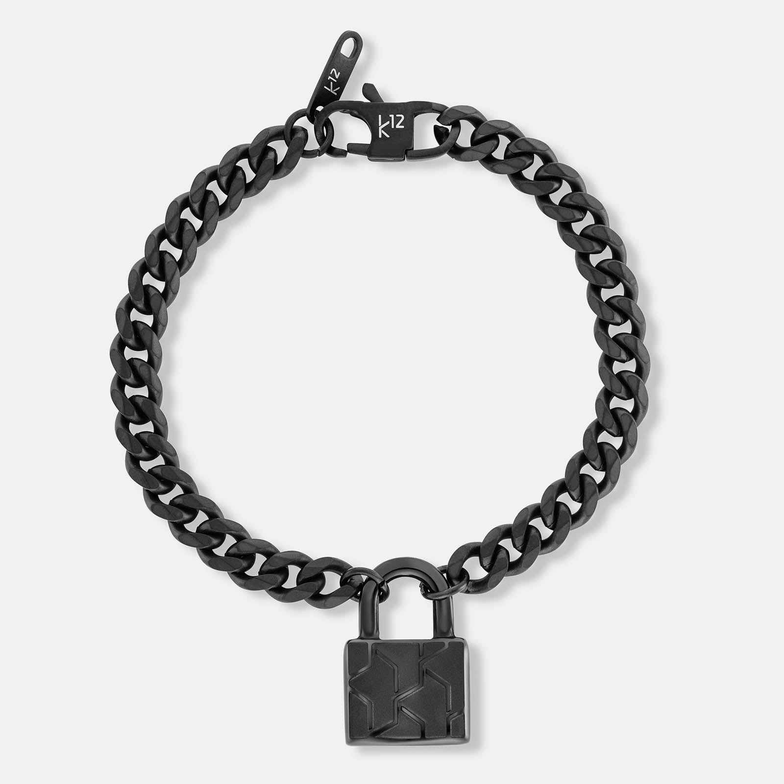 K12 - BLACK STEEL LOCK BRACELET