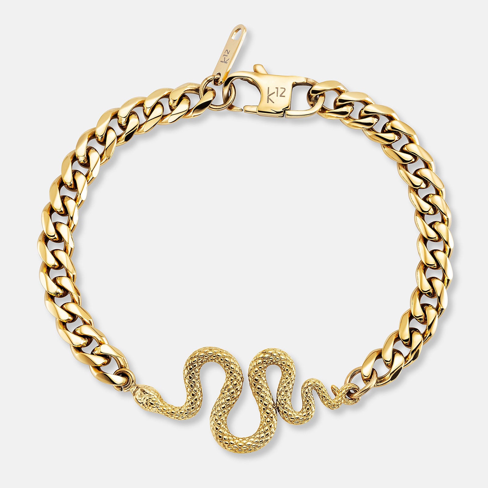 K12 - GOLD STEEL VIPER BRACELET