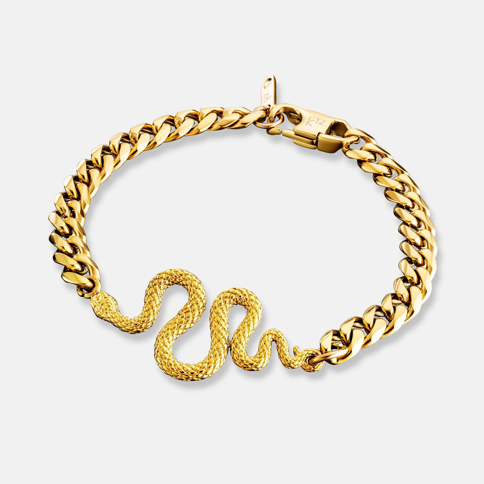 K12 - GOLD STEEL VIPER BRACELET