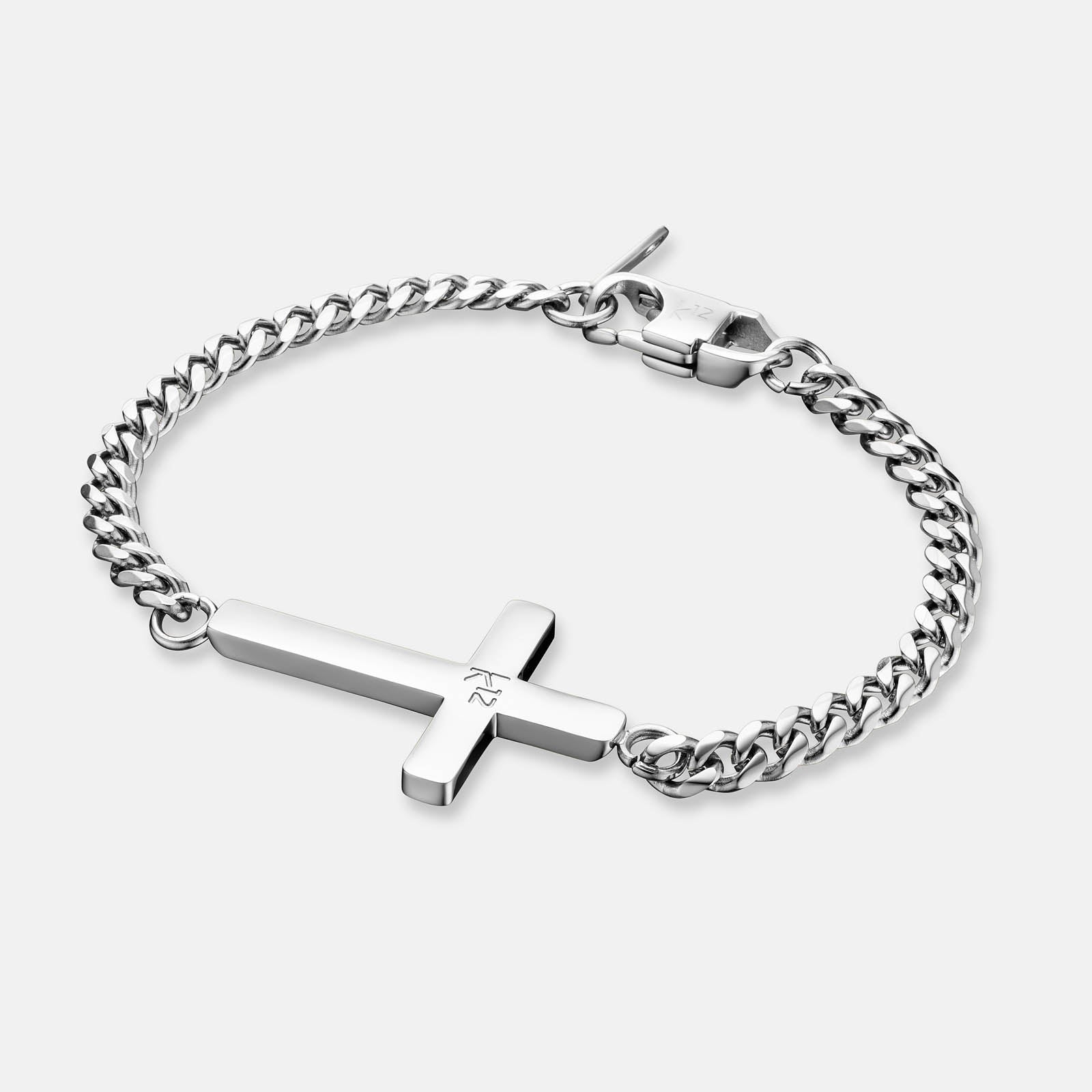 K12 - SILVER STEEL VAITH CUBAN BRACELET