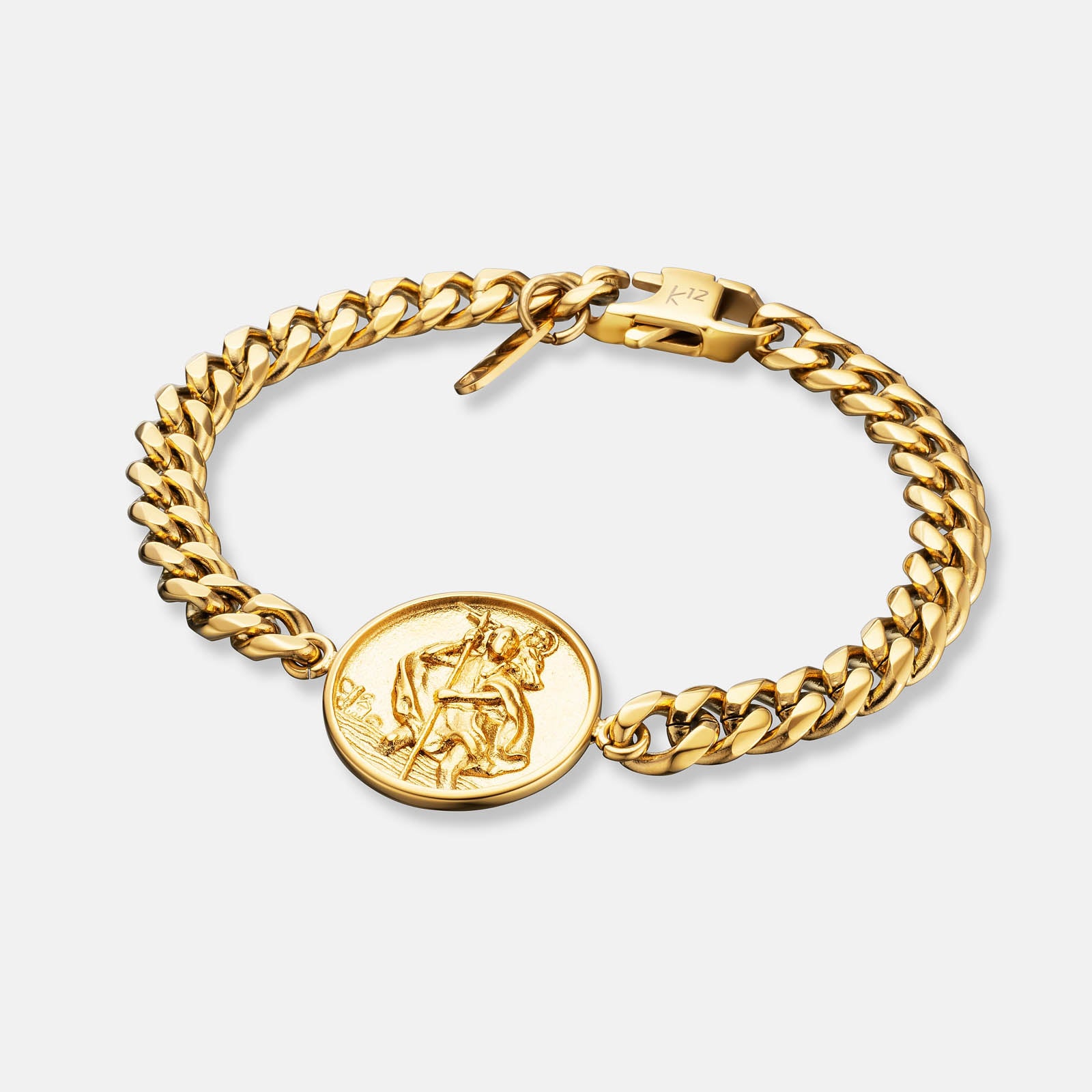 K12 - GOLD CHRISTOPHORUS CUBAN BRACELET