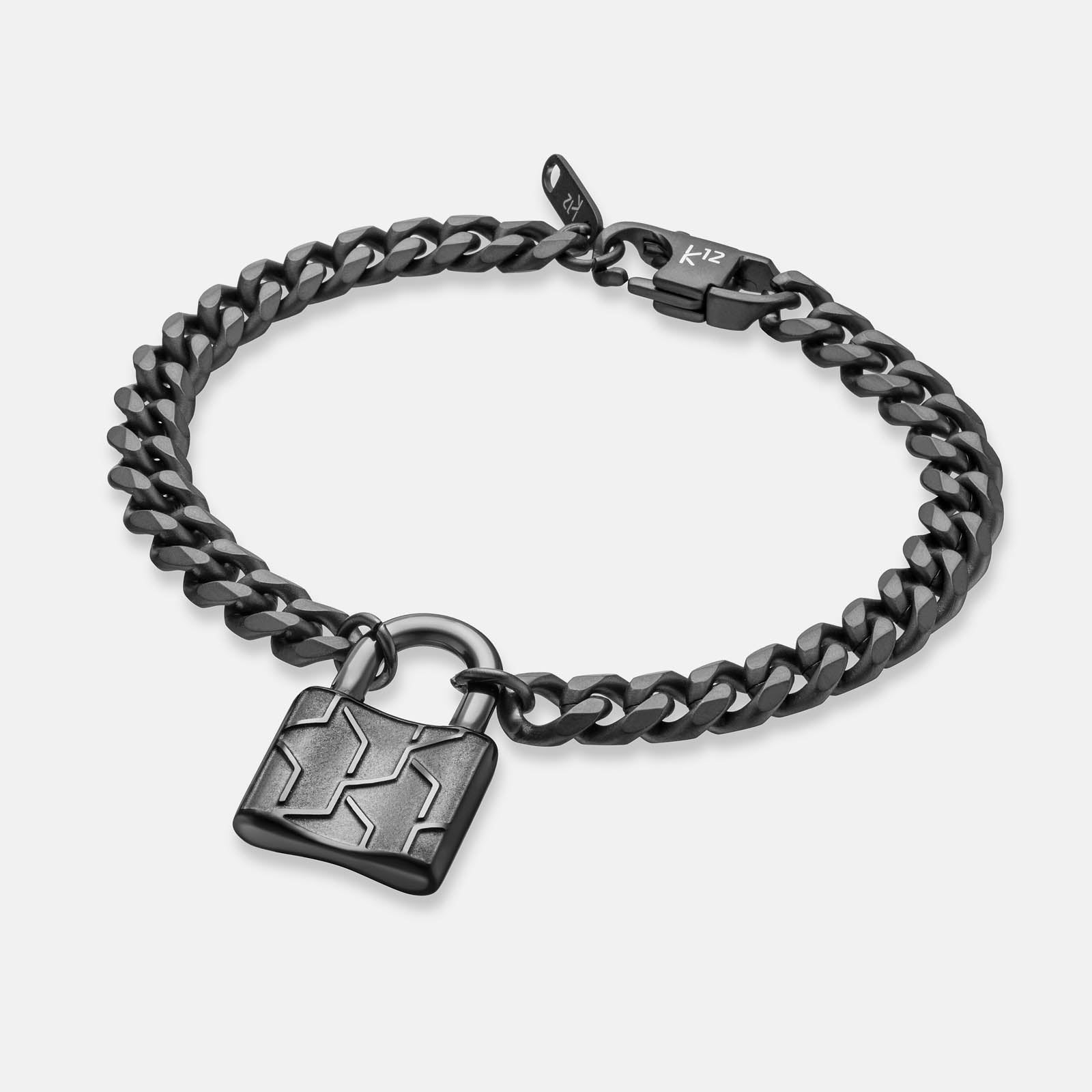 K12 - BLACK STEEL LOCK BRACELET