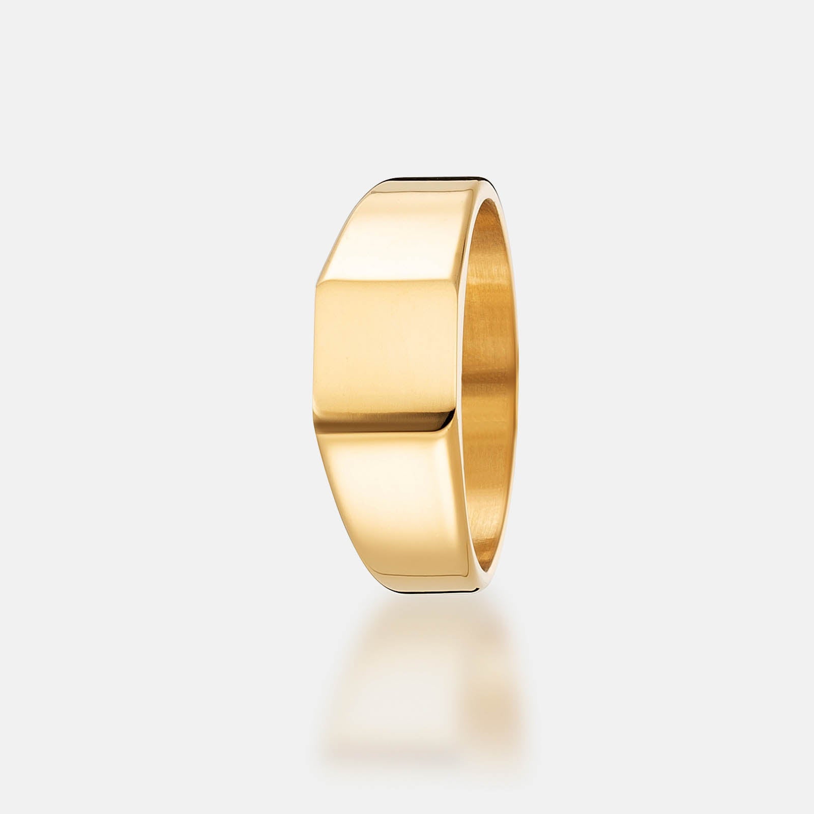 K12 - GOLD PLAIN SIGNET RING