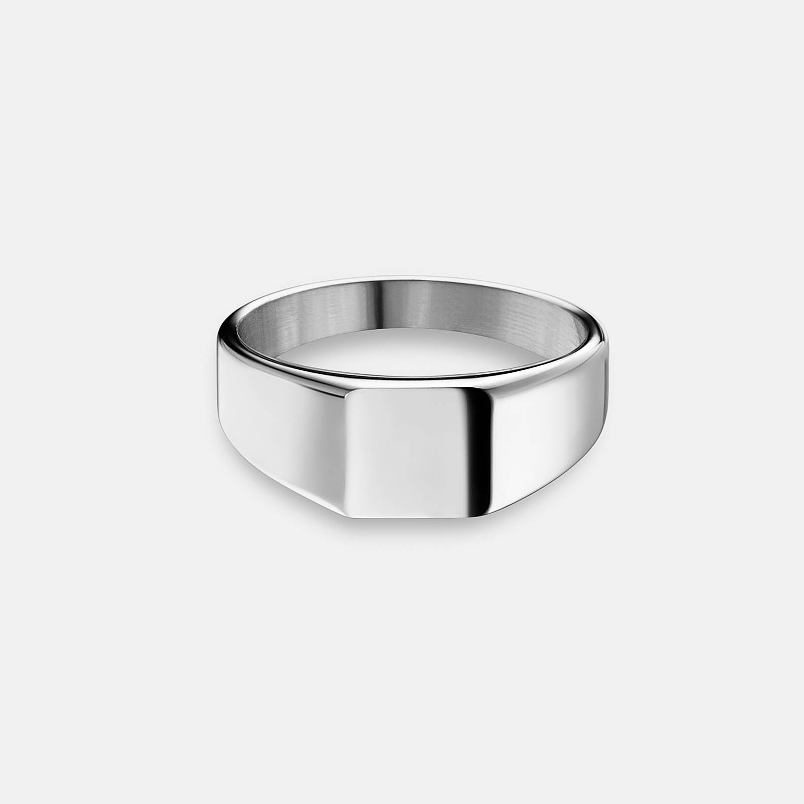 K12 - SILVER PLAIN SIGNET RING