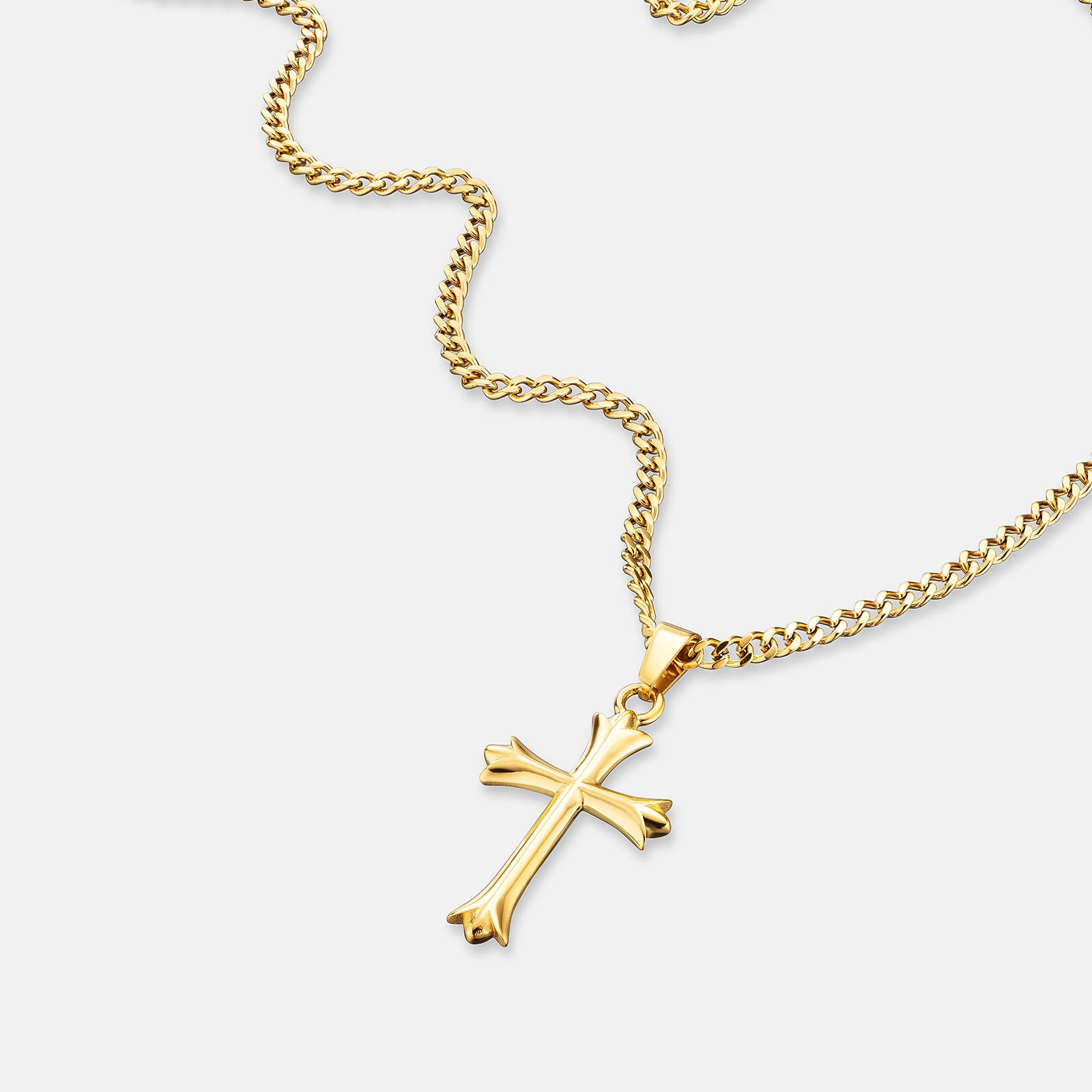 K12 - GOLD VINTAGE CROSS CHAIN